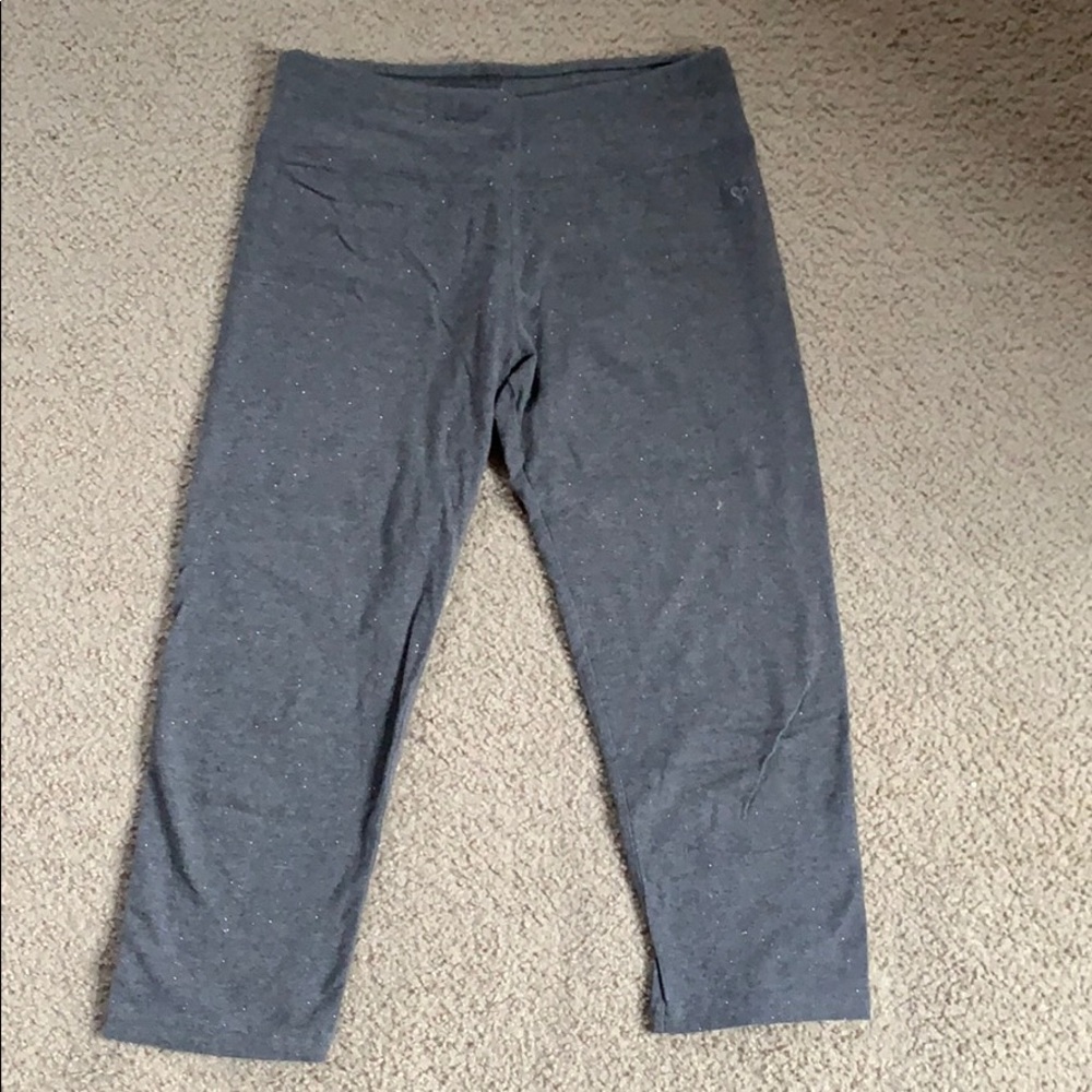 Justice Grey Sparkly Capris